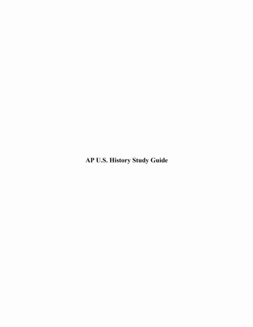 Nancy - AP U.S. History Study Guide, E-bok