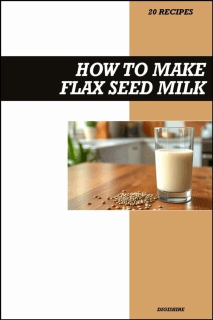 Digishire - How to Make Flax Seed Milk Recipe Book: Simple Vegan Dairy-Free Recipes for Healthy Homemade Omega-3 Rich Plant Milk, E-bok
