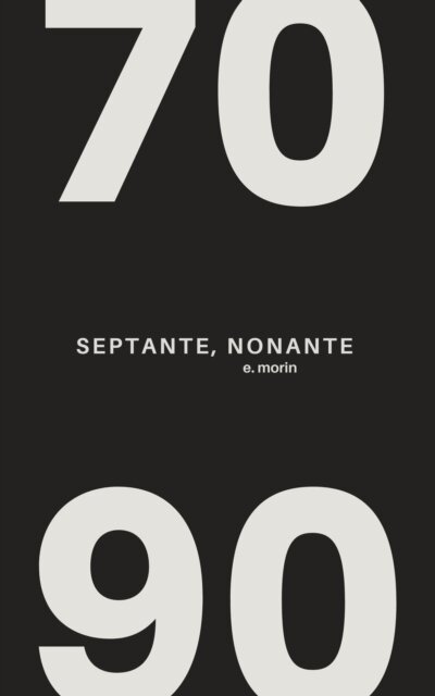 E. Morin - Septante, Nonante, E-bok. Tillgänglighet: Lägg i varukorg