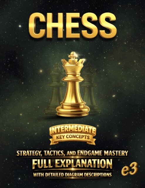 e3 - CHESS : Intermediate (Key Concepts) ; Strategy, Tactics, and Endgame Mastery; Full Explanation With Detailed Diagram Descriptions, E-bok
