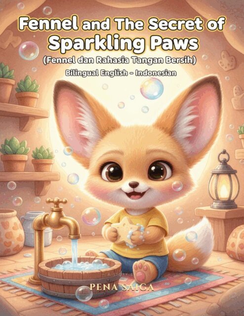 Pena Saiga - Fennel and The Secret of Sparkling Paws - Fennel dan Rahasia Tangan Bersih - Bilingual Inggris Indonesia, E-bok