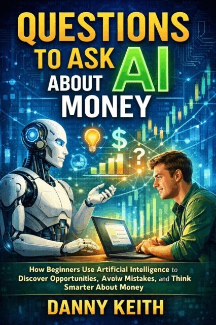 Danny Keith - Questions to Ask AI About Money: How Beginners Use Artificial Intelligence to Discover Opportunities, Avoid Mistakes, and Think Smarter About Money, E-bok. Tillgänglighet: Lägg i varukorg