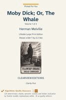 Herman Melville - Moby Dick; Or, The Whale - Volume 1 of 4, Inbunden. Tillgänglighet: Lägg i varukorg