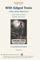 Henry Seton Merriman - With Edged Tools, Inbunden