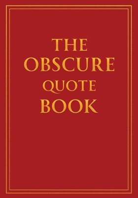 Joe Moran - Obscure Quote Book, Häftad
