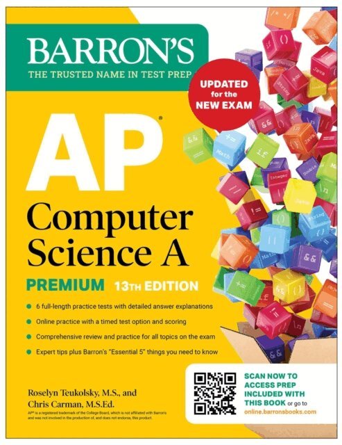 Chris Carman, Roselyn Teukolsky - AP Computer Science A Premium, 13th Edition: Prep Book with 6 Practice Tests + Comprehensive Review + Online Practice (2026), E-bok