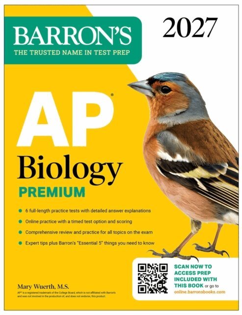 Mary Wuerth - AP Biology Premium, 2027: Prep Book with 6 Practice Tests + Comprehensive Review + Online Practice (Barron's AP Prep), E-bok