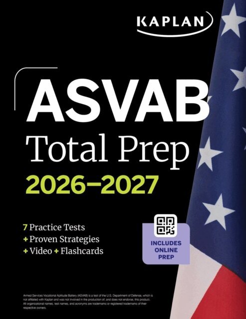 Kaplan Test Prep - ASVAB Total Prep 2026-2027: Includes 7 Full Length Practice Tests + 2000+ Practice Questions + Online Flashcards + Online Access to Interactive Video Lessons and Tutorials (Kaplan Test Prep), E-bok