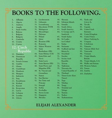 Elijah Alexander - Books to the Following., Inbunden