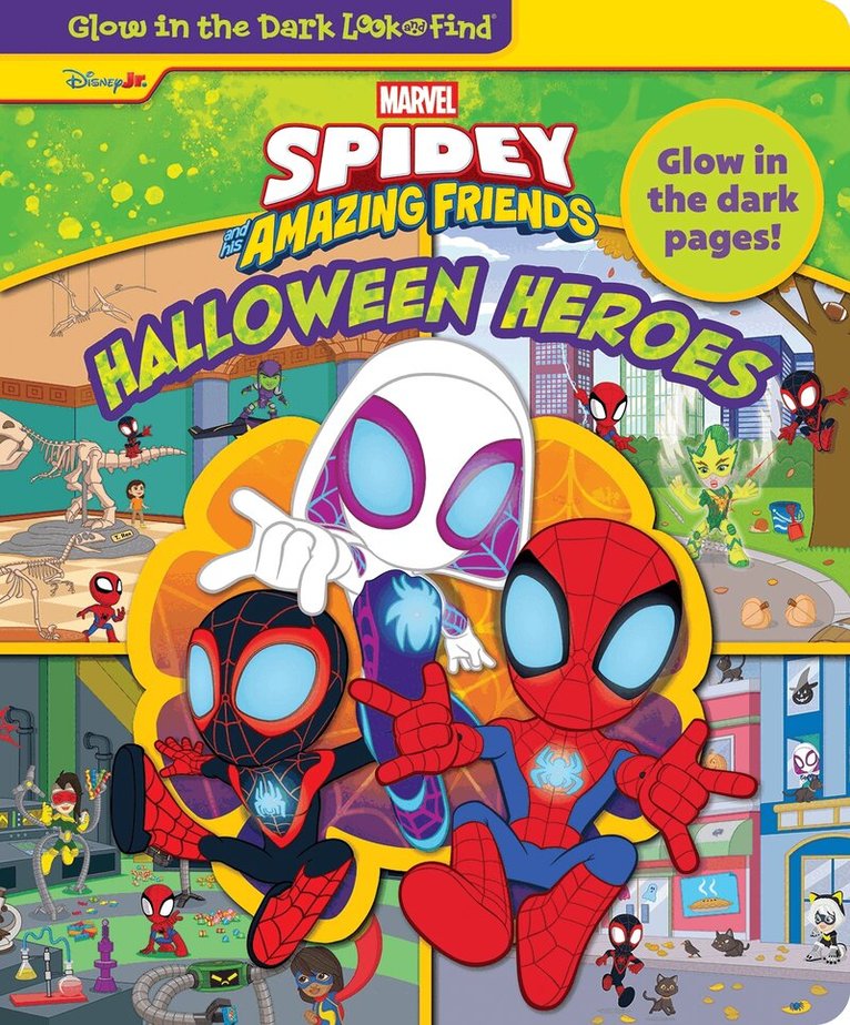 PI Kids - Disney Junior Marvel Spidey and His Amazing Friends: Halloween Heroes Glow in the Dark Look and Find, Kartonnage