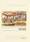Vintage Lined Notebook Greetings from Flagstaff
