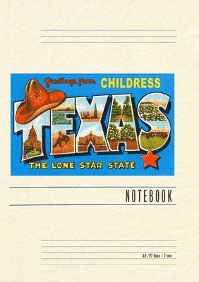 Vintage Lined Notebook Greetings from Childress, Texas, Häftad