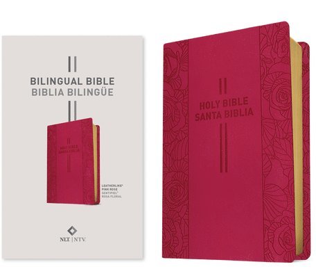 Nueva Traducción Viviente, New Living Translation - Bilingual Bible / Biblia bilingue NLT/NTV (LeatherLike, Pink Rose), Inbunden