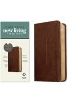 New Living Translation - NLT Pocket Thinline Bible, Filament Enabled (LeatherLike, Brown Cross, Red Letter), Inbunden