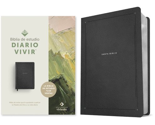 Nueva Traducción Viviente - Biblia de Estudio del Diario Vivir Ntv (Sentipiel, Negro, Letra Roja), Inbunden