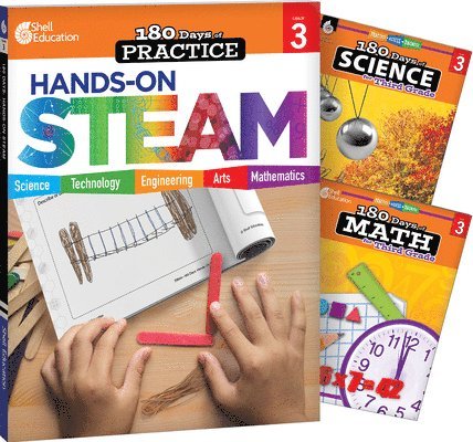 Multiple Authors, Jodene Lynn Smith - 180 Days(tm) Steam, Science, & Math Grade 3: 3-Book Set: Practice, Assess, Diagnose, Häftad