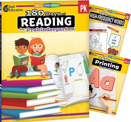 Multiple Authors, Darcy Mellinger - 180 Days(tm) Reading, High-Frequency Words, & Printing Grade Pk: 3-Book Set: Practice, Assess, Diagnose, Häftad