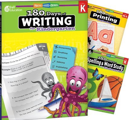 Multiple Authors, Shireen Pesez Rhoades - 180 Days(tm) Writing, Spelling, & Printing Grade K: 3-Book Set: Practice, Assess, Diagnose, Häftad