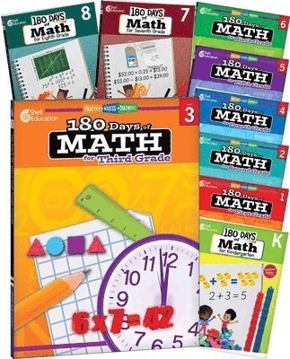 Christine Dugan, Multiple Authors, Kristin Kemp, Elise Wallace - 180 Days™: Math for Grades K-8: 9-Book Set, Häftad