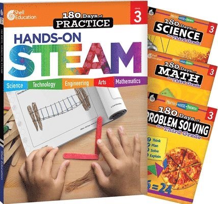Kristin Kemp, Melissa Iwinski - 180 Days(tm) Steam, Science, Math, & Problem Solving Grade 3: 4-Book Set: Practice, Assess, Diagnose, Häftad