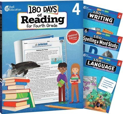 Kristin Kemp, Shireen Pesez Rhoades - 180 Days(tm) Reading 2nd Ed, Writing, Spelling, & Language Grade 4: 4-Book Set: Practice, Assess, Diagnose, Häftad