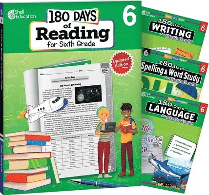 Joe Rhatigan, Wendy Conklin, Suzanne I. Barchers, Suzanne Barchers, Shireen Pesez Rhoades - 180 Days™: Reading 2nd Ed, Writing, Spelling, & Language Grade 6: 4-Book Set, Häftad