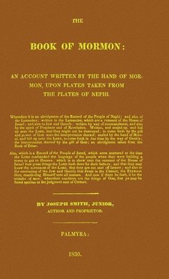 Book of Mormon 1830 Replica, Inbunden