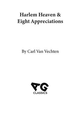 Carl V Vechten - Harlem Heaven, Inbunden
