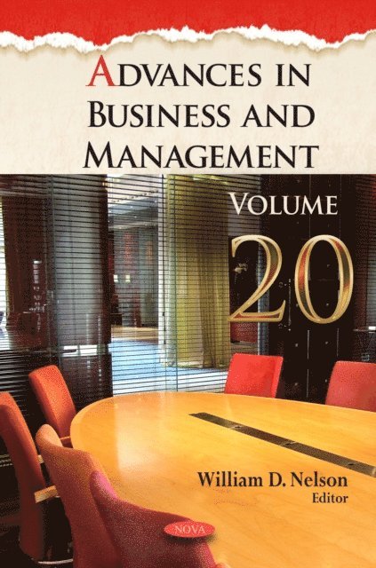 William D. Nelson - Advances in Business and Management. Volume 20, E-bok