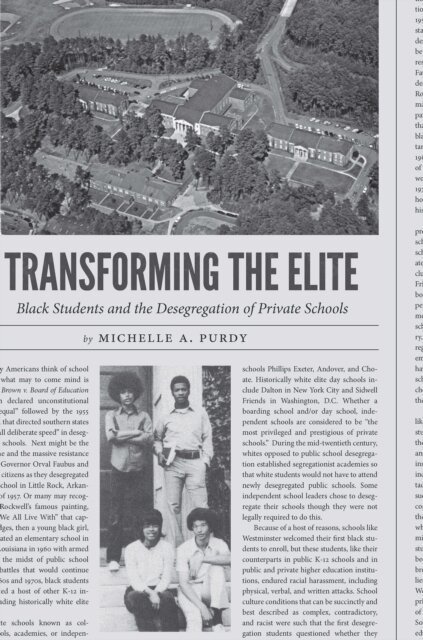 Michelle A. Purdy - Transforming the Elite, E-bok