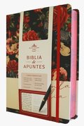 Biblia de Apuntes Rvr 1960 Tapa Dura, Azul Oscuro Con Flores (Edici�n Cantos Pintados) / Spanish Journaling Bible Rvr 1960 Hardcover Dark Blue with Fl