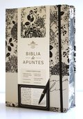 Biblia de Apuntes Rvr 1960 Tapa Dura, Blanco Y Negro Con Flores (Edici�n Cantos Pintados) / Spanish Journalling Bible Rvr 1960 Hc Black and White with