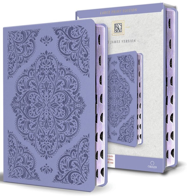 KING JAMES VERSION - KJV Holy Bible, Large Print Medium Format, Lavender Faux Leather w/Thumb Index and Ribbon Marker, Red Letter, Häftad