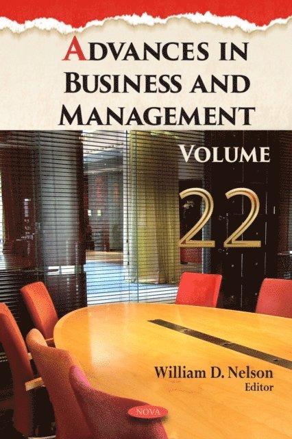 William D. Nelson - Advances in Business and Management. Volume 22, E-bok