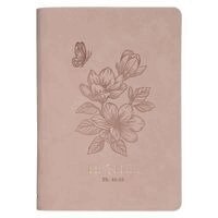 Christian Art Gifts Inspirational Zippered Journal, Be Still Wide Ruled Notebook, Psalm 46:10 Bible Verse, Pink Vegan Leather, 336 Lined Pages W/Scrip, Inbunden