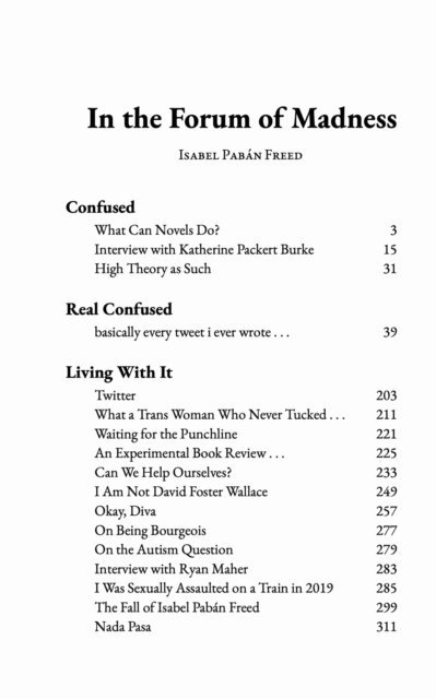 Isabel Paban Freed - In the Forum of Madness, E-bok