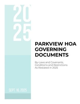 Parkview Recreation Association Governing Documents, Häftad